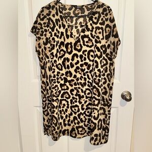 XL LEOPARD PRINT BATHING SUIT COVER!